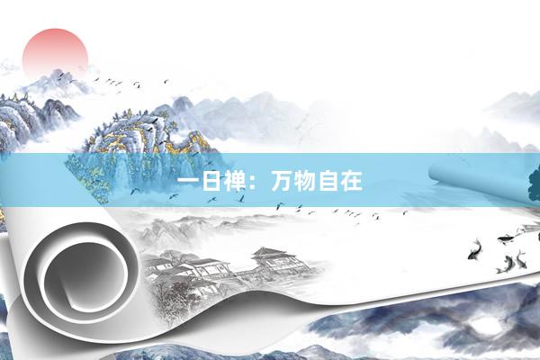 一日禅：万物自在