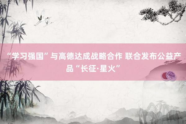 “学习强国”与高德达成战略合作 联合发布公益产品“长征·星火”