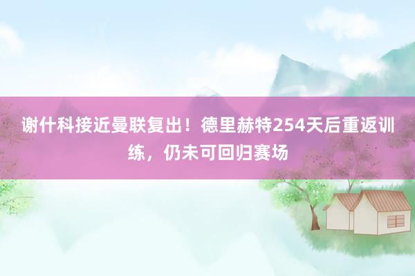 谢什科接近曼联复出！德里赫特254天后重返训练，仍未可回归赛场