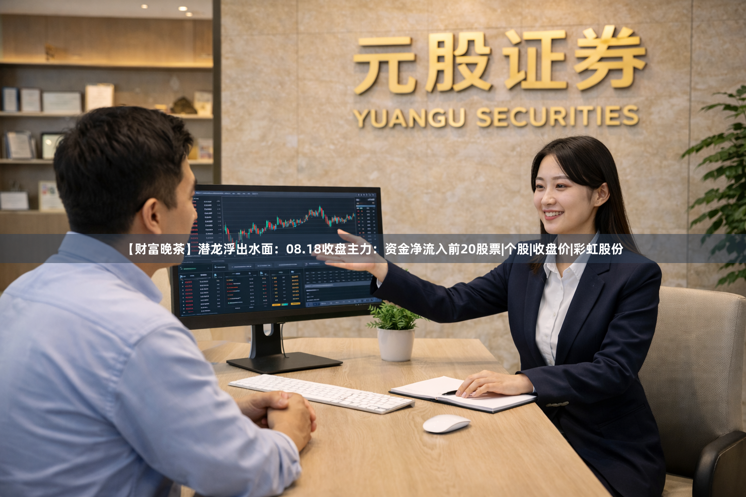 【财富晚茶】潜龙浮出水面：08.18收盘主力：资金净流入前20股票|个股|收盘价|彩虹股份