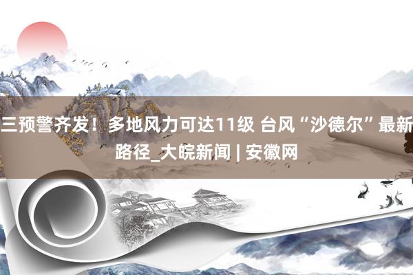 三预警齐发！多地风力可达11级 台风“沙德尔”最新路径_大皖新闻 | 安徽网