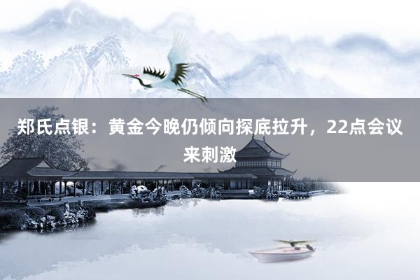 郑氏点银：黄金今晚仍倾向探底拉升，22点会议来刺激