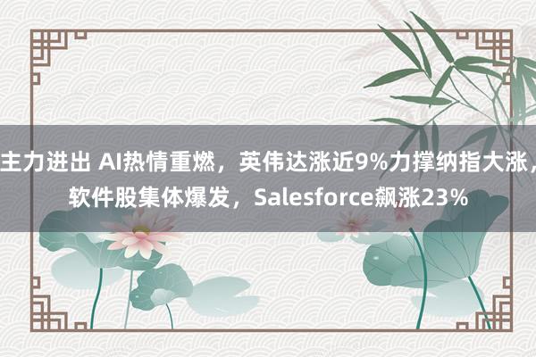 主力进出 AI热情重燃，英伟达涨近9%力撑纳指大涨，软件股集体爆发，Salesforce飙涨23%