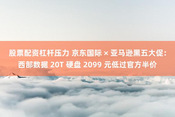 股票配资杠杆压力 京东国际 × 亚马逊黑五大促：西部数据 20T 硬盘 2099 元低过官方半价